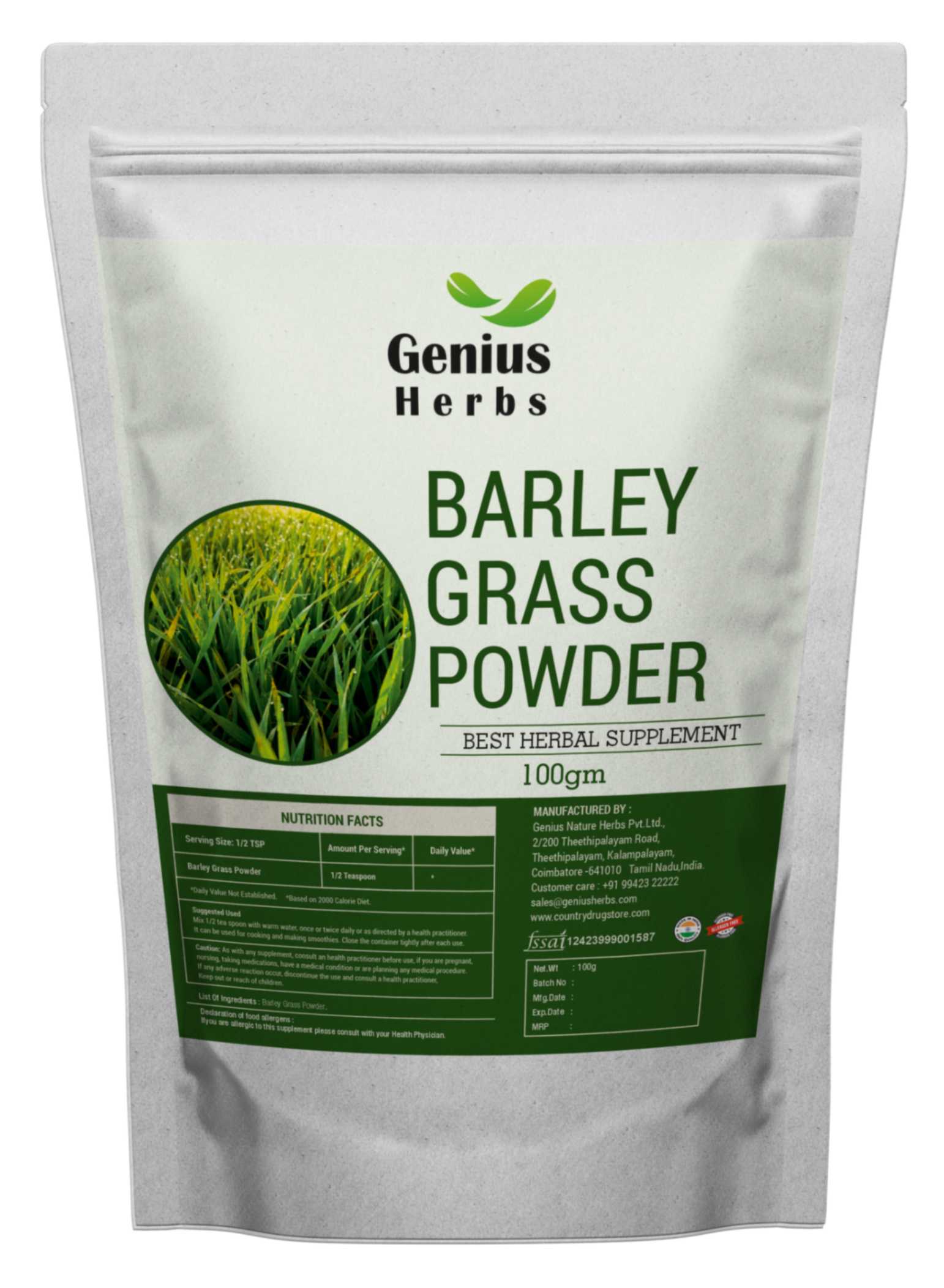 Barley Grass Powder Wholesale Manufacturer & Supplier in India